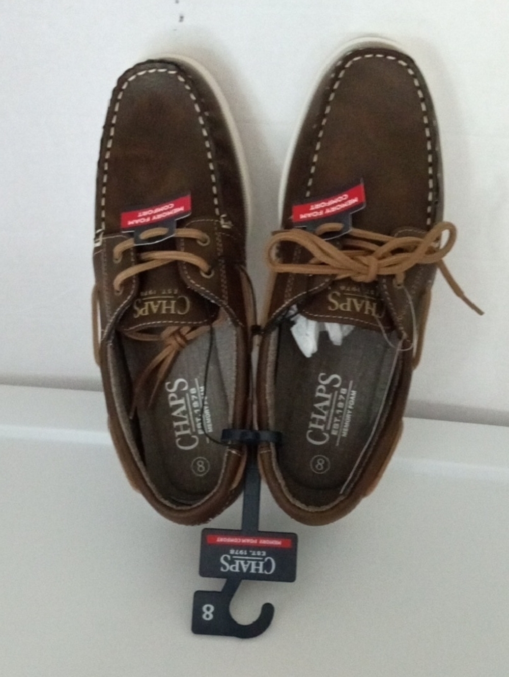 NWT Chaps Men’s Durable and Flexible Lace Shoes with Memory Foam Size 8 - Picture 12 of 14